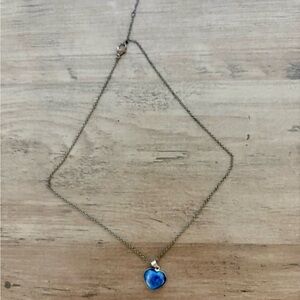 Vintage Blue Heart Necklace